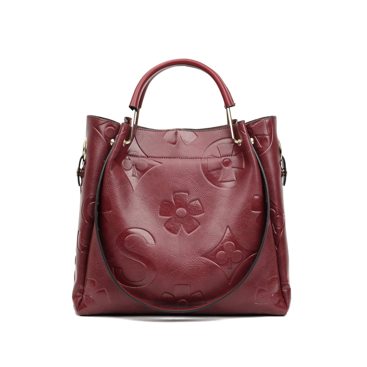 Luna - Floral Embossed Handbag Set