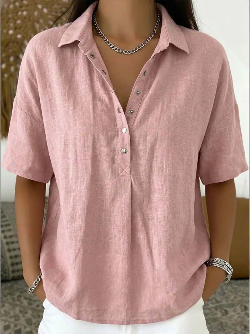 Arabella - Relaxed Fit Button Blouse