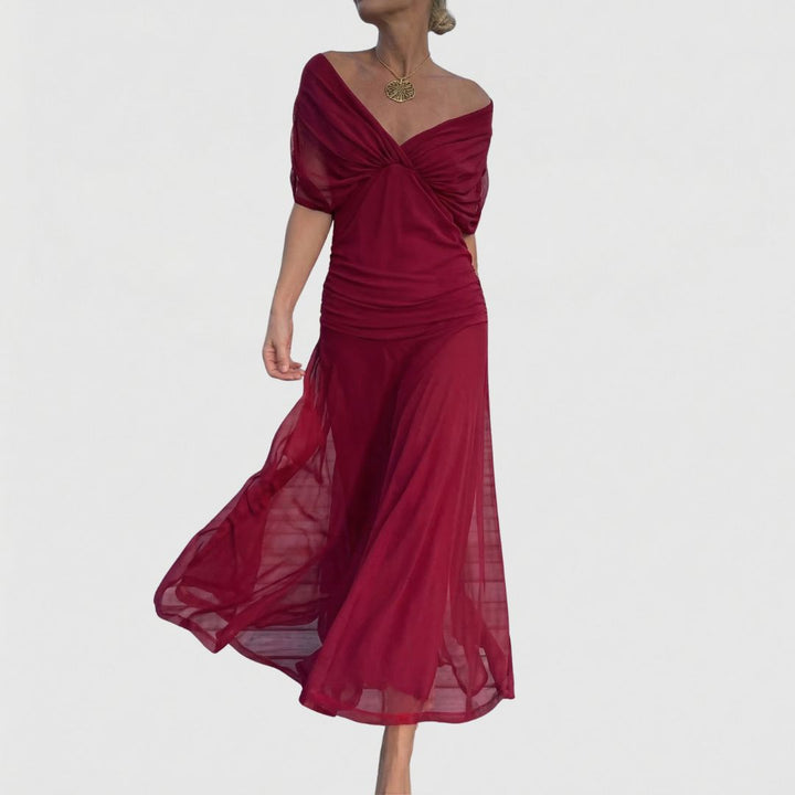 Harper - Elegant Red Dress