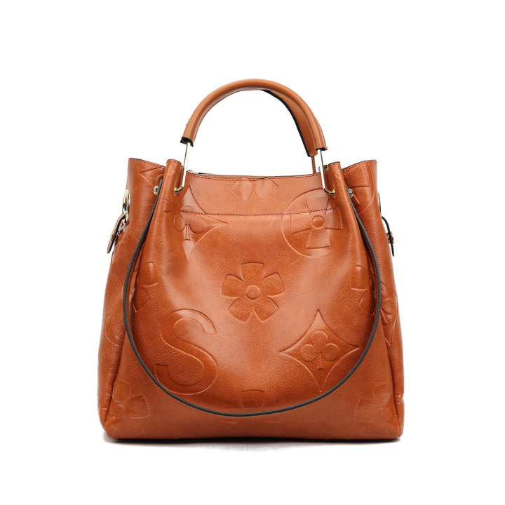 Luna - Floral Embossed Handbag Set
