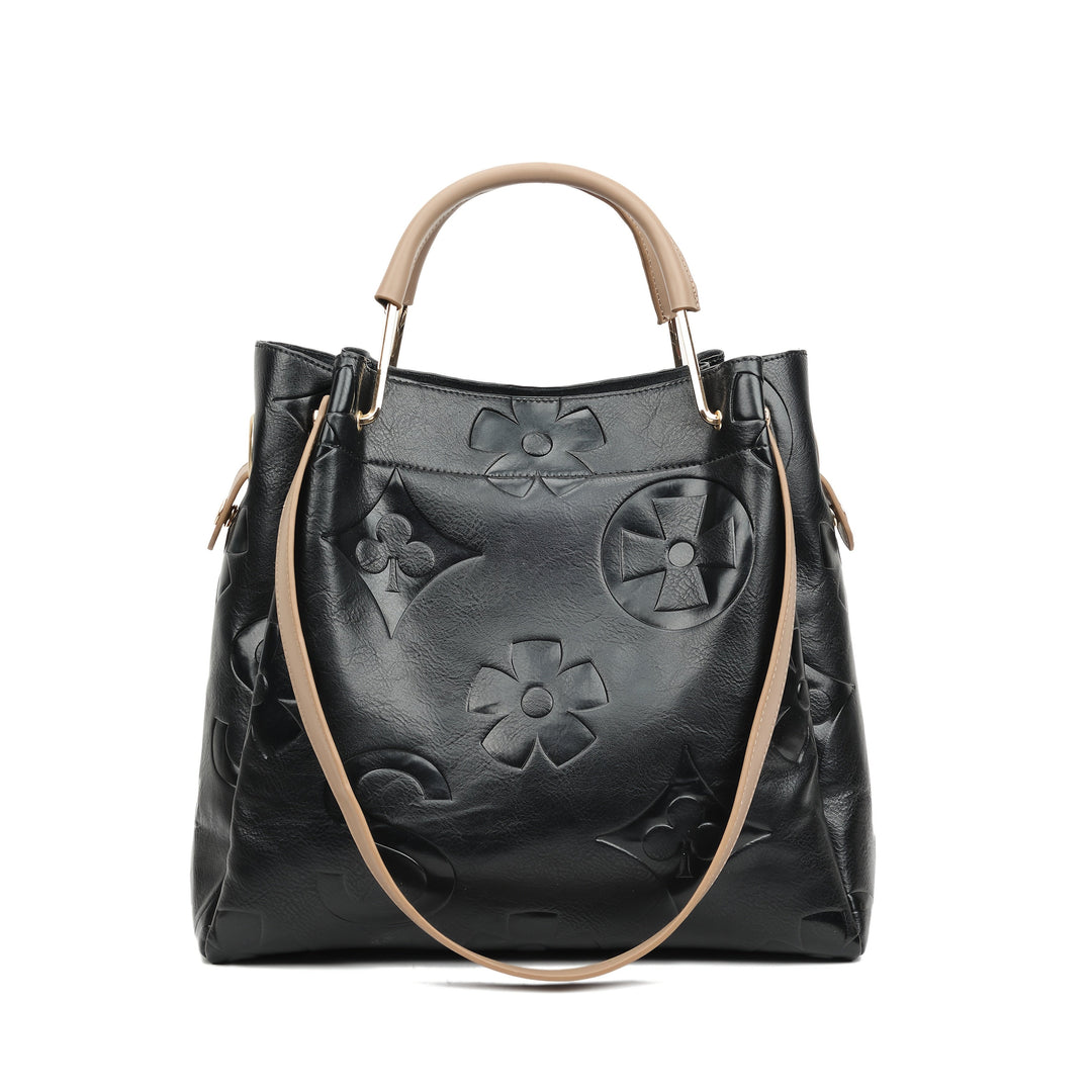Luna - Floral Embossed Handbag Set