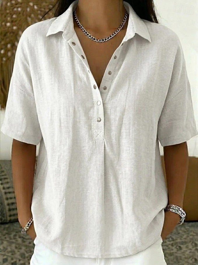 Arabella - Relaxed Fit Button Blouse